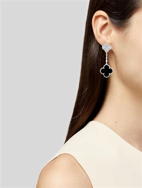 van cleef and arpels alhambra earrings replica|magic alhambra earrings 4 motifs.